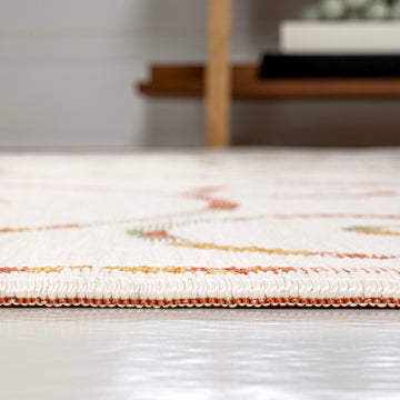 Danae Classic Cottage Filigree Scroll Reversible Machine-Washable Indoor/Outdoor Area Rug